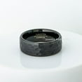 thumbnail image 5 of Jewelry Avalanche Hammered Black Tungsten Carbide Mens Wedding Band, 8mm Anniversary Ring size 9.5, 5 of 7