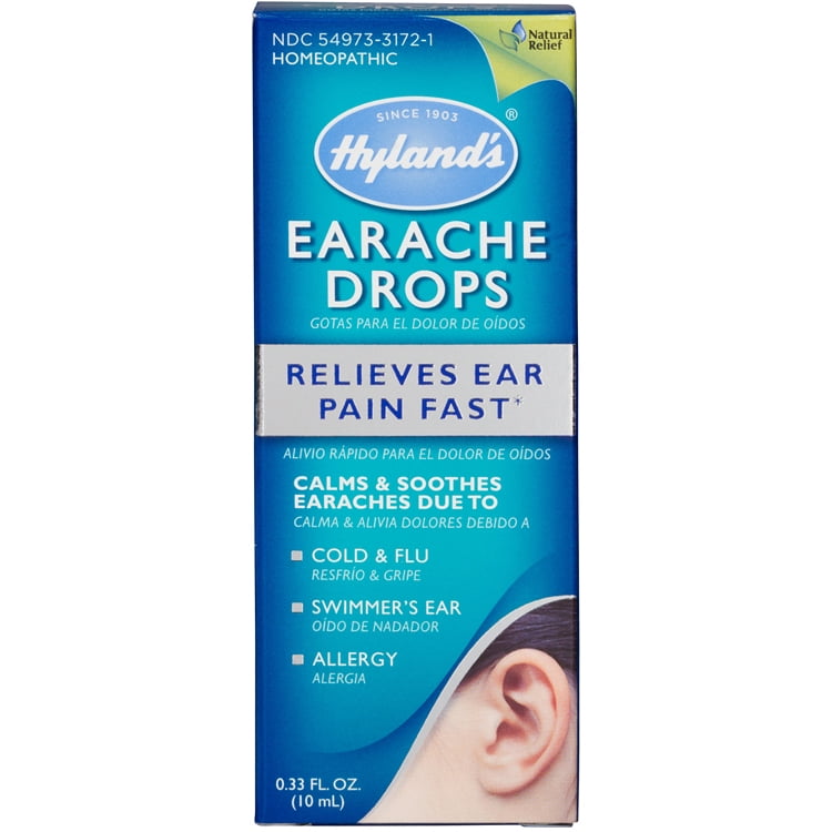 Hyland's Earache Drops, Natural Relief of Cold & Flu Earaches, Swimmers