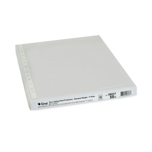 C-Line Standard Weight Poly Sheet Protector, Clear, 2", 11 3/4 x 8 1/4, 50/BX