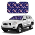 thumbnail image 2 of DouZhe Car Sunshades for Windshield, American Flag Abstract Dollar Sign Pattern Car Sun Shade Block Heat and UV Rays, 55" x 30", 2 of 8