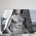 thumbnail image 3 of Soft Flannel Fleece Blanket Sam Heughan Plush Throw Cozy Blankets for Couch Sofa 50"x40", 3 of 7