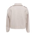 thumbnail image 3 of Wutalume Women's Fashionable, Elegant, Solid-color, Long-sleeved, Short Woolen Coat With A Turned-up Collar, Chic Design, Ideal for Office and Casual Occasions,Beige L, 3 of 4