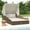 Brown, variant on vidaXL Sunbed with Foldable Roof Black 78.7"x44.9"x50.4" Poly Rattan