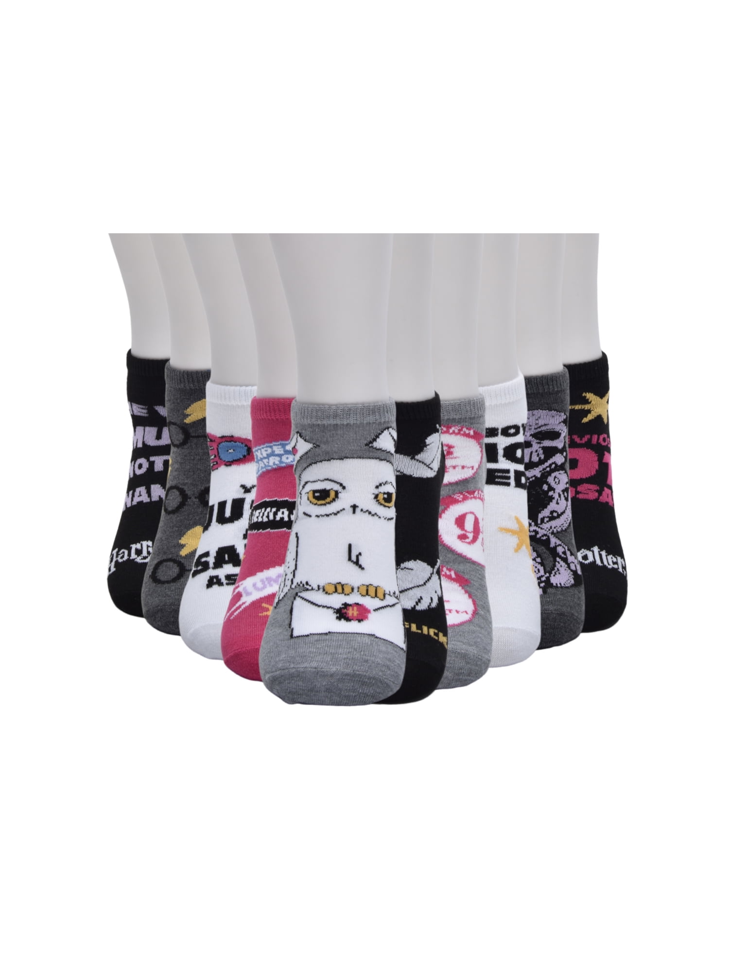 Warner Bros Harry Potter Womens 10-Pack Low-Cut Socks, Shoe Size 4-10