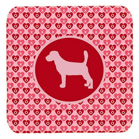 

Beagle Valentine Hearts Foam Coasters - Set 4 3.5 x 3.5 In.
