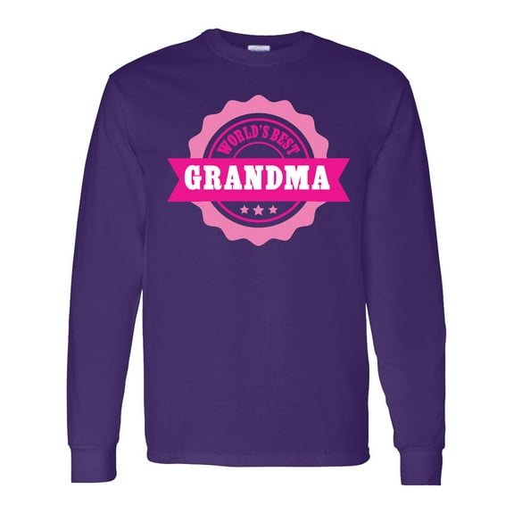 Inktastic Grandparents Day Worlds Best Grandma Long Sleeve T-Shirt