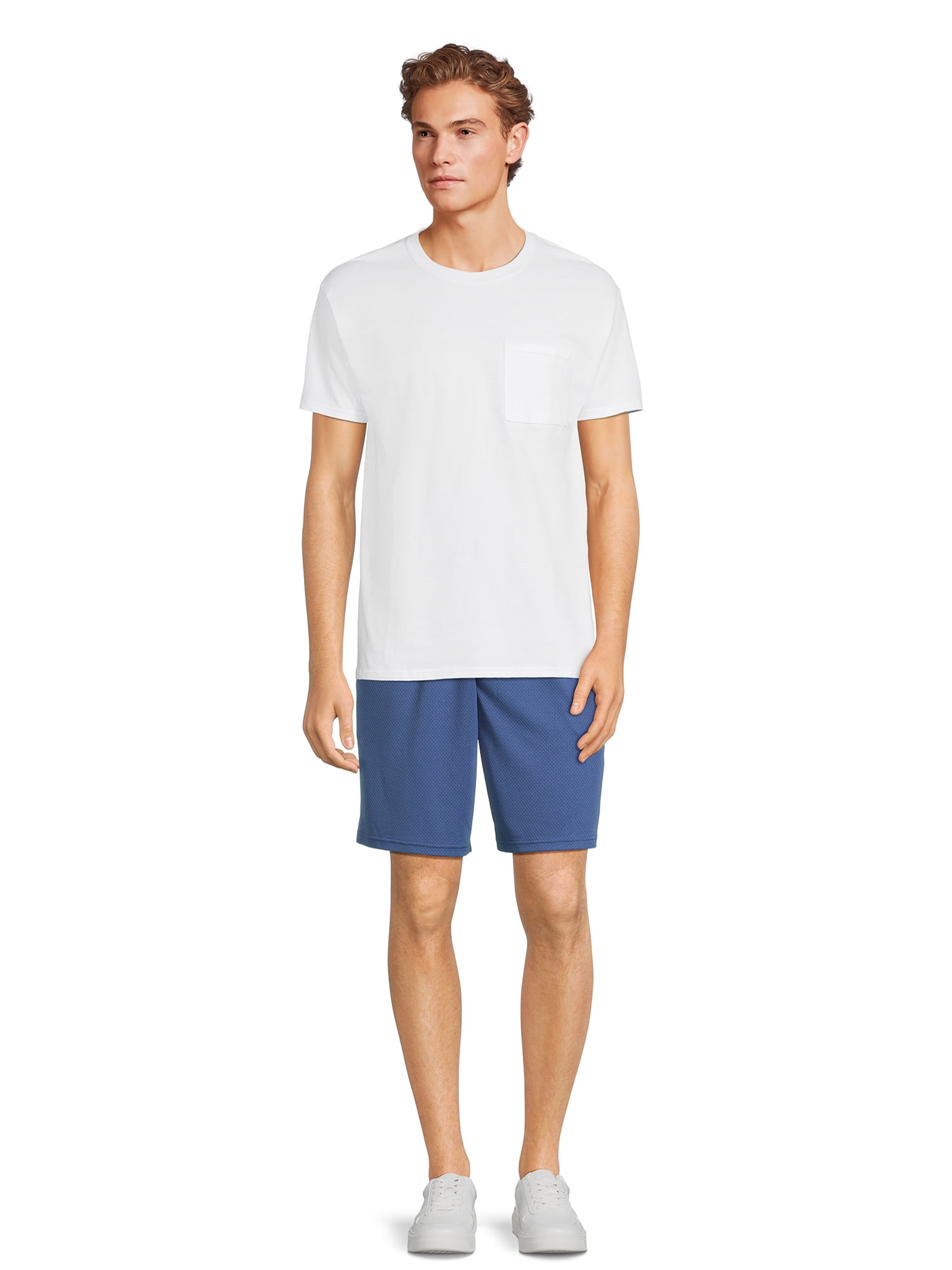 Athletic Works Men's and Big Men's Active Mesh Shorts, 9" Inseam, Sizes XS-5XL