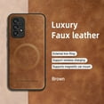 thumbnail image 3 of ELEHOLD PU Leather Case For Samsung Galaxy A53 5G Slim Magnetic Shockproof Cover, [MagSafe Compatible], [Lens&Screen Protection], Drop protection Case - Brown, 3 of 11