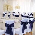 thumbnail image 3 of Fundas para sillas Babenest Satin, 50 unidades, color azul marino, para eventos, 3 of 8