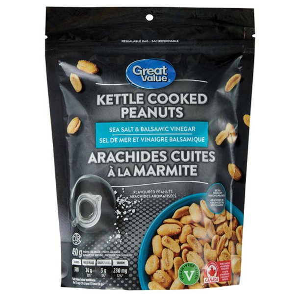 Kettle Cooked SEA Salt & BALSAMIC Vinegar Flavoured Peanuts by Great