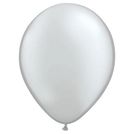 11 inch Qualatex Silver Latex Balloons (10 Pack) - Party Supplies Decorations