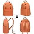 thumbnail image 5 of KAUKKO Mochila escolar unisex con compartimento para portátil de 10 pulgadas, mochila multifuncional para senderismo, viajes, camping, 13,2 L (naranja) KAUKKO KS07-Orange, 5 of 5