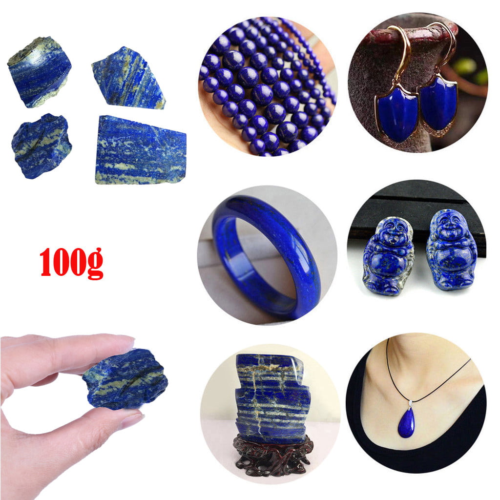 100g Natural Rough Afghanistan Lapis lazuli Crystal Raw Gemstone Mineral Stone L
