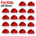 thumbnail image 3 of Gorros rojos de Papá Noel para adultos, niños, mujeres y hombres, gorros navideños suaves, suministros para fiestas navideñas, gorros de tela no tejida, suministros de decoración navideña para el hoga, 3 of 5
