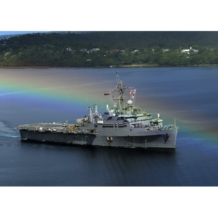 LAMINATED POSTER Amphibious transport dock ship USS Cleveland (LPD 7) sails toward the Kingdom of Tonga to begin the Poster Print 24 x