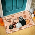 thumbnail image 1 of Halloween Pumpkin Floor Mat | Thick Absorbent Flock Material Rug | Non-Slip Rubber Backing | Soft Comfortable Bathroom Door Mat | Festive Entrance Carpet for Home Decor, 1 of 6