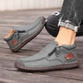 thumbnail image 5 of HAJWOH The First Young Shoes Men, Men’S Handmade Premium Leather Slip-On Driving Boots Travel & Outdoor Gray US-9(EU-43), 5 of 7