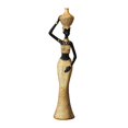 thumbnail image 1 of Figura de mujer africana, escultura de resina pintada a mano para decoración de mueble de TV Estilo B, 1 of 9