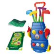 thumbnail image 2 of Juego de golf para niños pequeños, juego de jardín al aire libre, maleta de palos de golf con 3 pelotas, juego de jardín, juego de minigolf para niños con tapete, 2 of 8