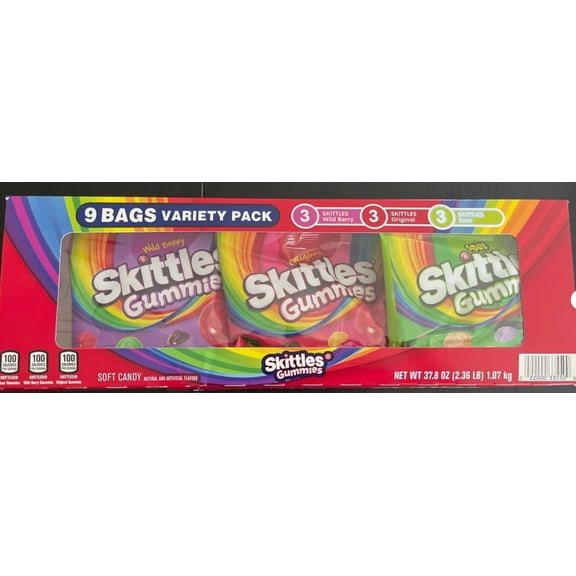 Skittles Gummies Variety Pack Gummy Candy, 37.8 oz.