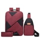 thumbnail image 1 of Backpack Three Piece Set, Large Capacity USB Student Backpack, Suitable For School And Outdoor Travel, Computer Bag For Men And Women With Large Capacity, 1 of 2