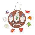thumbnail image 1 of Billuyoard Placa de puerta de bienvenida de Navidad, colgante decorativo de Navidad de temporada, decoración de puerta de muñeca sin rostro, adorno de Kits de decoración para fiestas Billuyoard HA069783-00, 1 of 6