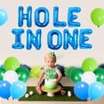 thumbnail image 3 of Golf Themed Birthday Party Decoration Hole in One Blue Foil Banner Green Cake Topper Golf Foil Colorful Balloon Set for Kids Boys First Birthday Baby Shower Supplies, 3 of 6
