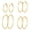 4 Pairs Gold-30/40/50/60mm, variant on Gold Large Hoop Earrings for Women | 14K Real Gold Plated Hypoallergenic Big Round Circle Women's Loop Earrings Set for Women(30/40/50/60mm)