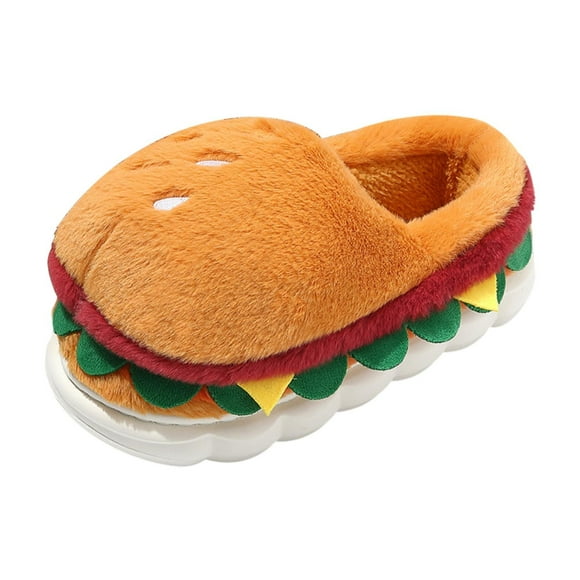 fastboy Hamburger Winter Warm Slippers Home Shoes Year Apartment Room 45 to EU 44 Size for Living New EU Size 44 to 45
