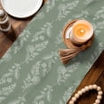 thumbnail image 2 of Dark Green Botanical Cotton Linen Table Runner for Dining Kitchen, Pastoral Elegant Spring Floral Wedding Outdoor Party Tablerunners Decoration, Dresser Scarf Coffee Tablecloth Runners 13x70 Inches, 2 of 9