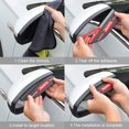 thumbnail image 4 of 2PCS Car Rear View Mirror Rain Eyebrows, Sports Auto Side Mirror Rainproof Guard, Waterproof PVC Rearview Mirror Rain Visor Smoke Cover, Car Exterior Accessories for Most Vehicles,Transparent Monster, 4 of 6