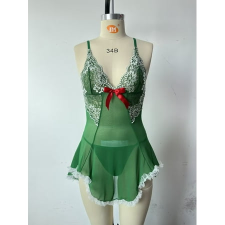 Generic Hot Selling Sexy Christmas Style Lace Sexy Sling Dress Sexy Lingerie