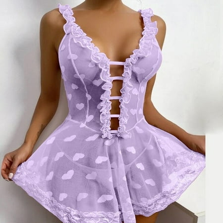 

SEARCHI Hot Sexy Women s Transparent Hollow Skirt Sexy Lingerie Sexy Suit ( XL)