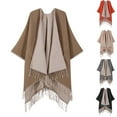 thumbnail image 2 of Shawl Wraps for Women Open Front Tassels Cardigan Capes Elegant Travel Blanket Shawls Poncho Coat for Fall Winter, 2 of 3