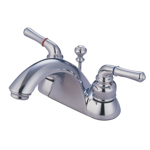 Kingston Brass Naples Centerset Bathroom Sink Faucet with Matching PopUp Drain