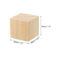 thumbnail image 2 of Unique Bargains 1.2 Inch Unfinished Wooden Blocks, 50 Pack Natural Wood Cube Square Wood Blocks for DIY Craft, 2 of 5