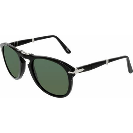 PO 714 95/58 54mm Shiny Black/Green Polarized Folding Sunglasses