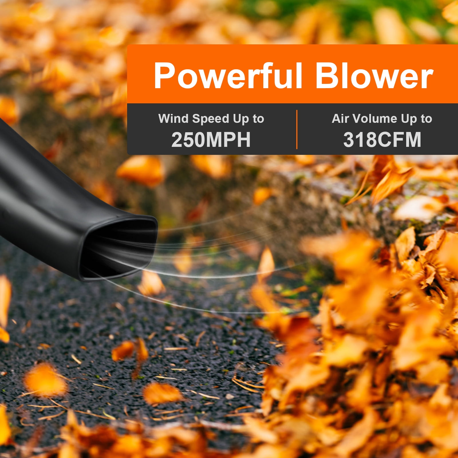 Cordless Leaf Blower - 450cfm 6-Speed Electric with 20V Lithium Blower, Lightweight Leaf Blower for Patio, Lawn, Garden and Work Around House