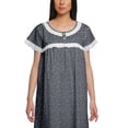 thumbnail image 3 of Moomaya Printed Short Sleeve Knee Length Nightdress Round Neck Sleepwear Gown, 3 of 5