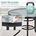 thumbnail image 3 of FDW 32" Steel Easy To Assemble Outdoor Dining Table, Black, 3 of 7