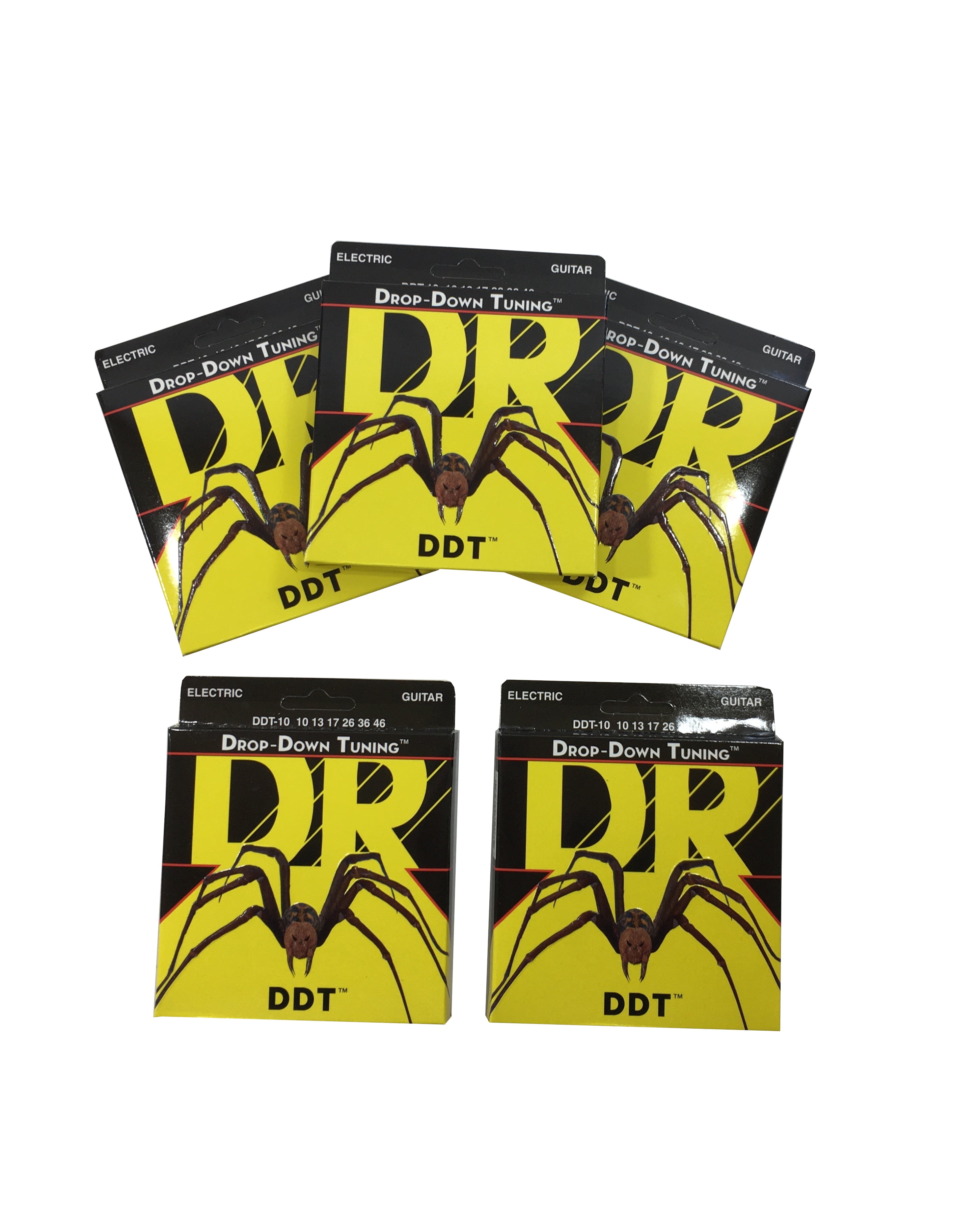 DR Guitar Strings Electric DDT 5 Pack Drop Down Tuning 10-46