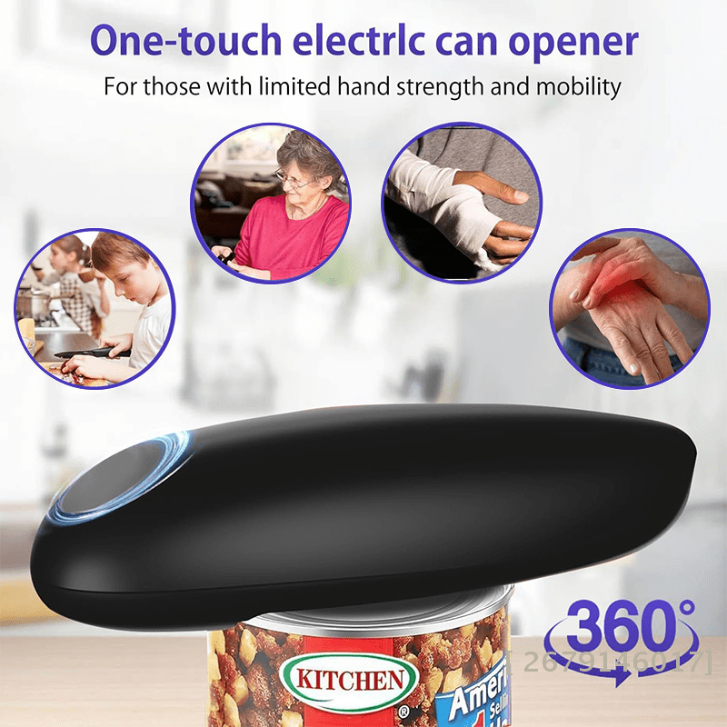 Electric Can Opener, One-touch Automatic Can Opener, Handheld Opener And Smooth Edge Kitchen Gadget Can Openers