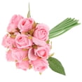thumbnail image 1 of Flores Artificiales Soledad Flor de seda artificial de la boda 10 Pulgadas 12 Cabezas Rosado, 1 of 10