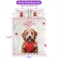thumbnail image 5 of Happy Valentine's Day Goldendoodle Brings Love Heart Quilt Bedding Set Doodle Dog Lover Gifts Idea 1 Blanket Bed Cover 2 Pillowcases - 02028, 5 of 5