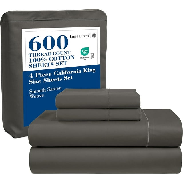 Softest Cotton Sheets Double Sheet Set Pc Set Thread Count Sateen Bedding Deep Pocket Sheets Cooling Sheets Double Size Sheets Breathable Bed Set ()