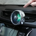 thumbnail image 4 of CHAO (Plata) Ventilador de ventilación de coche USB con luz colorida/ventosa, ventilador de coche USB, mini aire acondicionado de coche, ventilador de clip (ventilador de ventilación, negro), 4 of 5