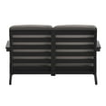 thumbnail image 5 of Flash Furniture Charlestown All-Weather Poly Resin Wood Adirondack Style Deep Seat Patio Loveseat with Cushions, Black/Charcoal, 5 of 9