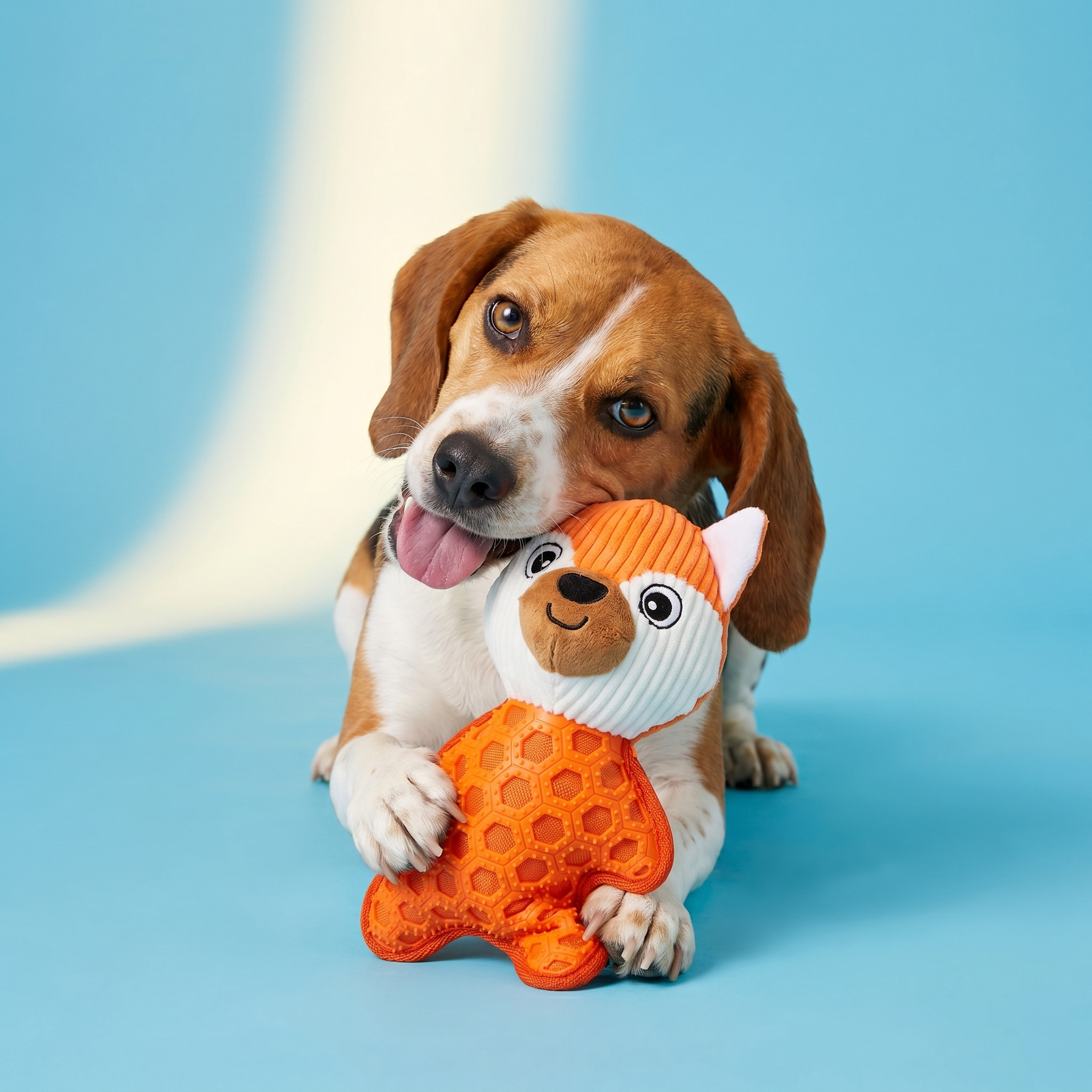 Vibrant Life Orange Fox Plush Dog Toy with Squeaker photo 2