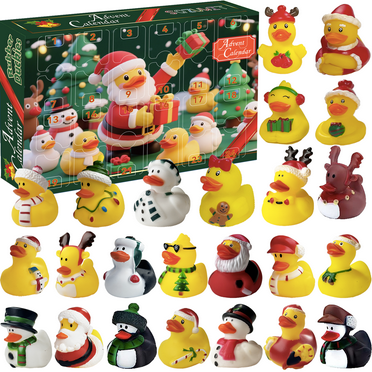 Advent Calendar 2025, Rubber Duckies 24 Days Surprises Gift for Kids Toddlers Boys Girls, Christmas Holiday Countdown Gift for 3-8 Year Old Children Teens