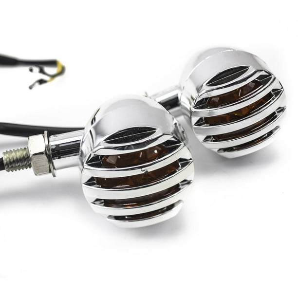 Direccionales Cromadas 15pcs 12V 1.5-3W Led dip modelo 1051 gris Kinlley Motos Y Cuatriciclos